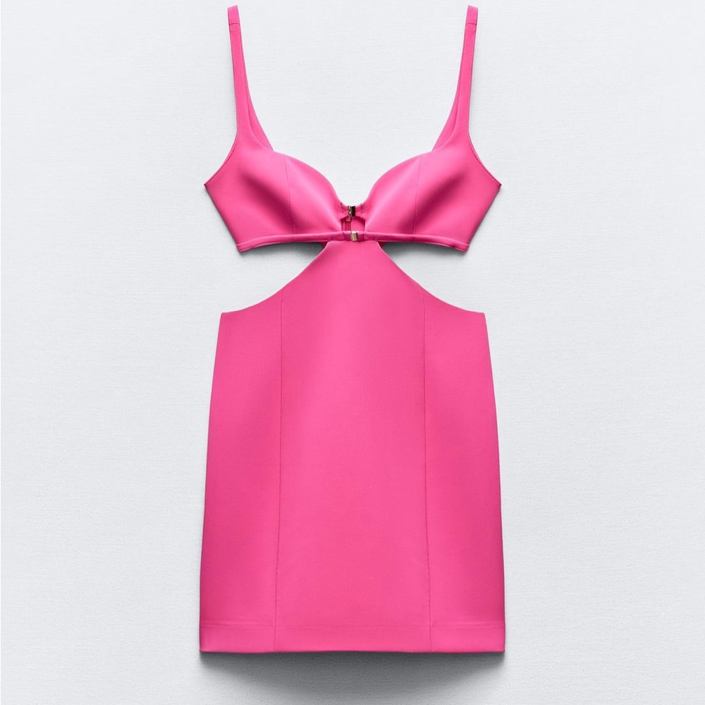 ZARA pink mini dress w/ cutouts